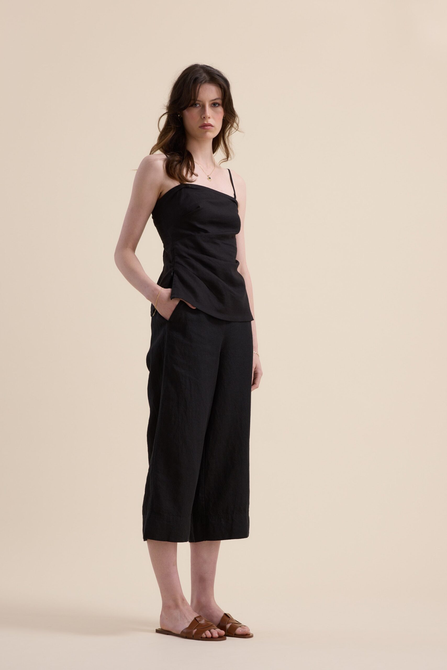 High Tide Linen Crop Pants - Image 3