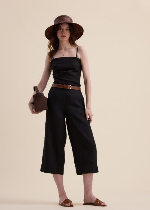 High Tide Linen Crop Pants