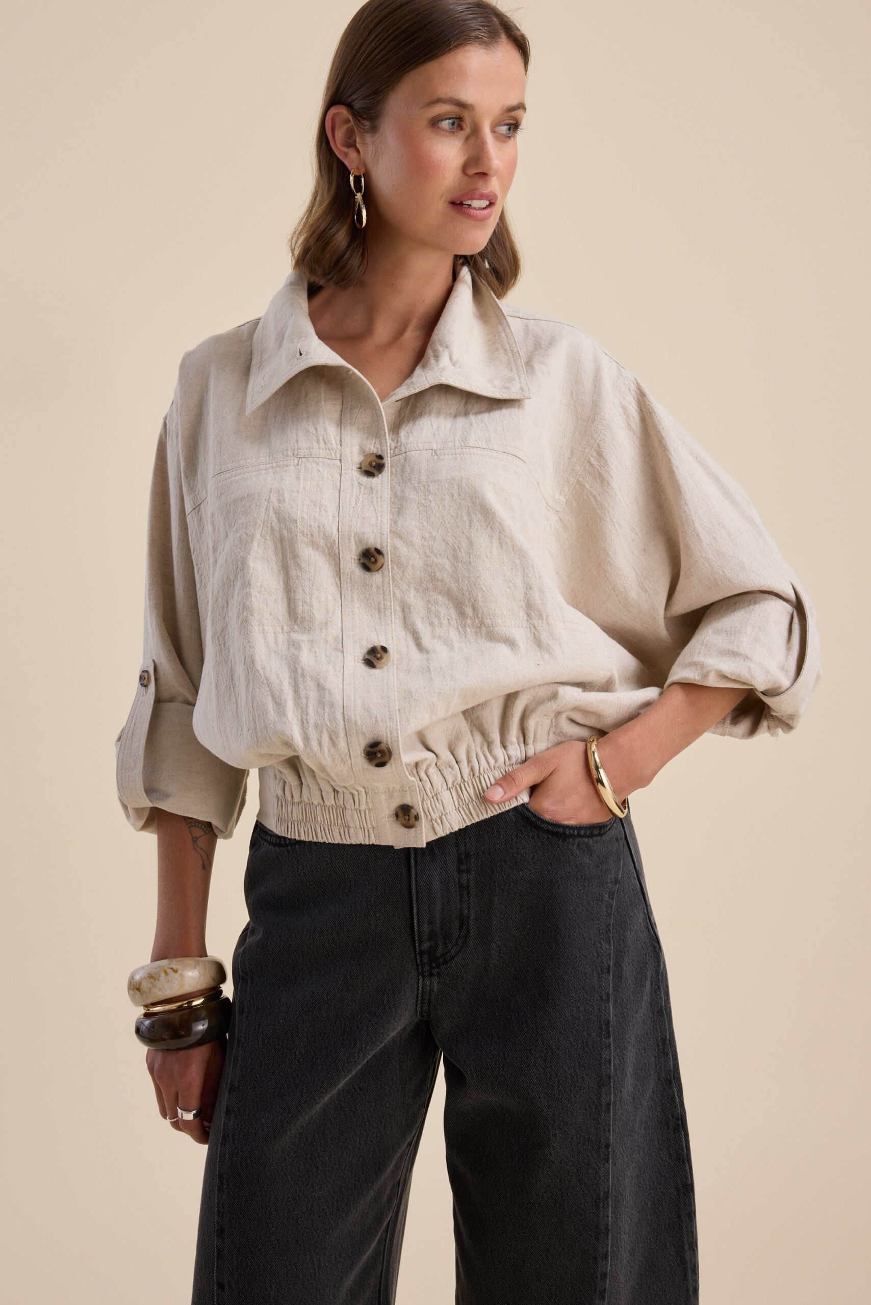 Hudson Gathered Hem Jacket - Image 7