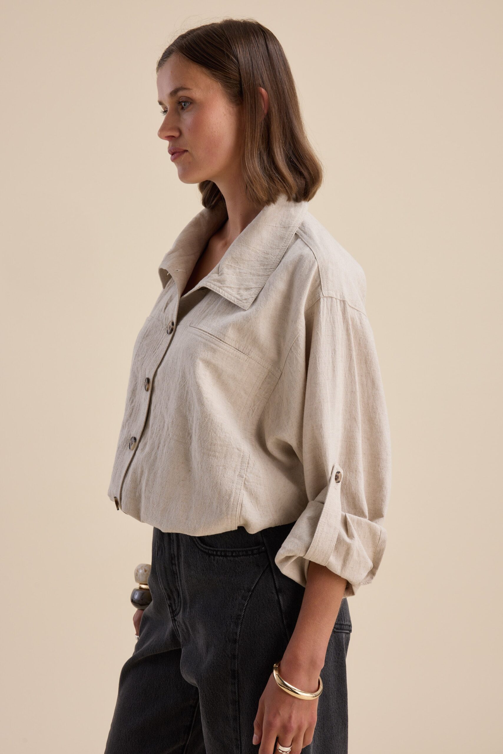 Hudson Gathered Hem Jacket - Image 4