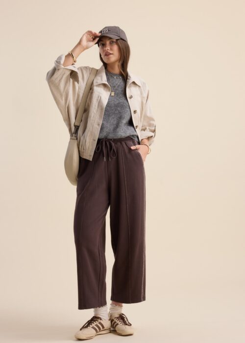 Elementary Blanket Stitch Barrel Trackpants