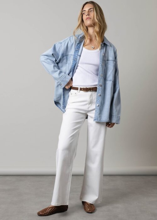 The Mid Rise Wide Leg Jeans