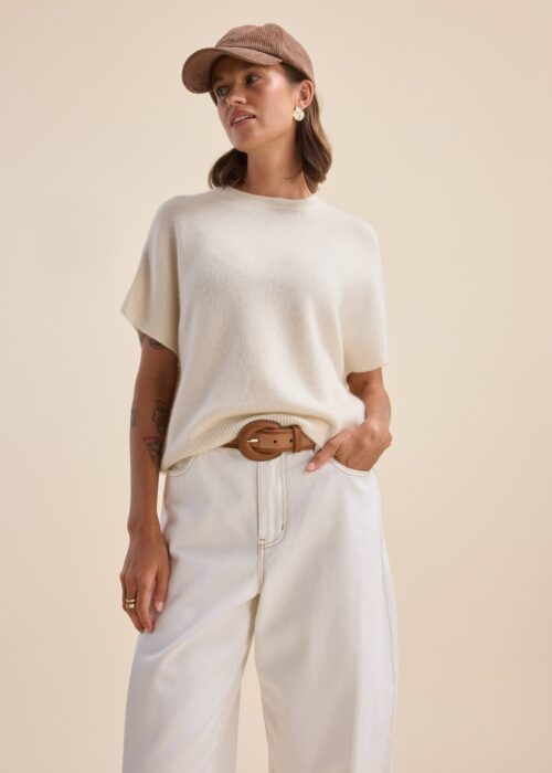 Elementary Cashmere Blend Drop Shoulder Top