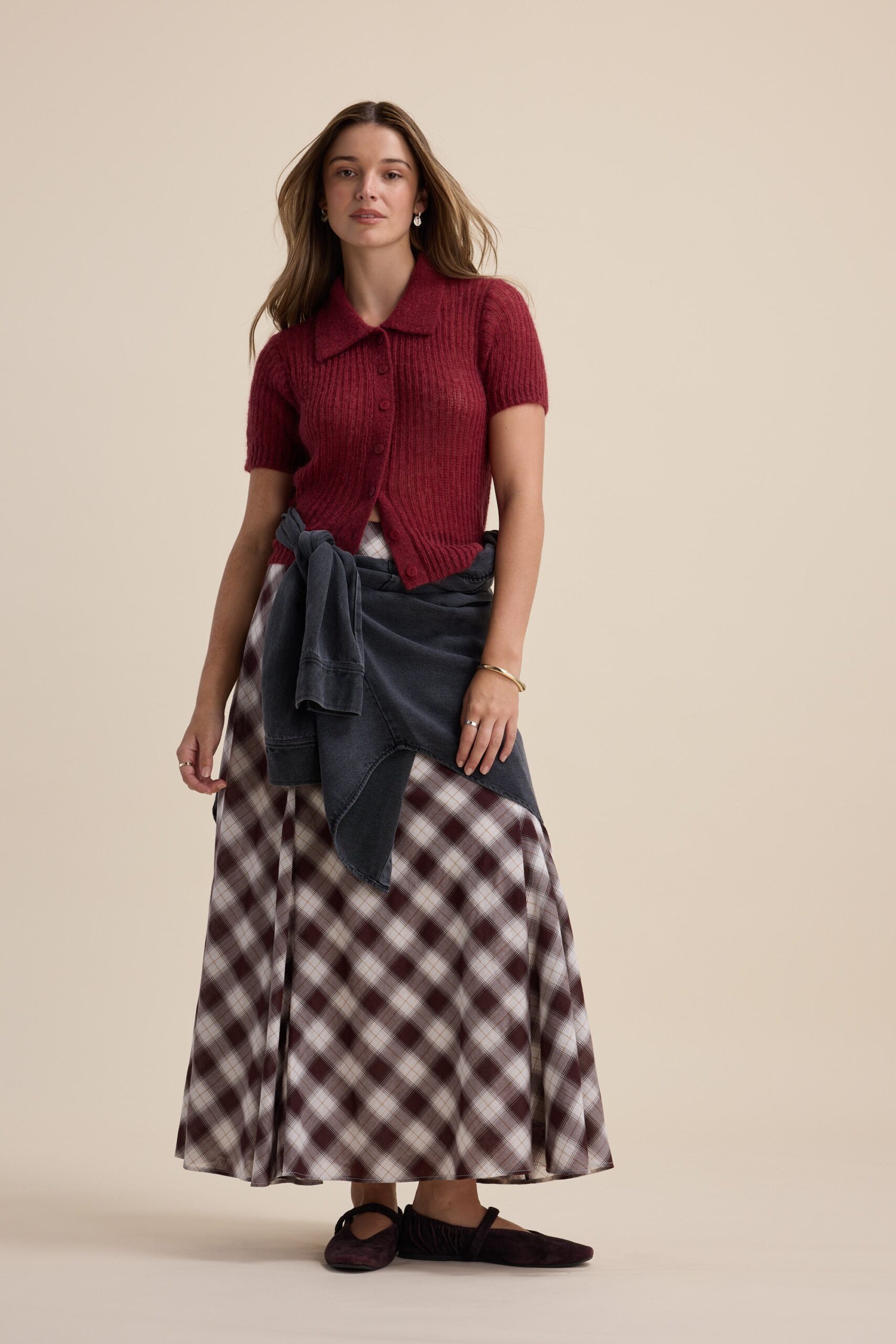 Cleo Button Front Knitted Top - Image 2